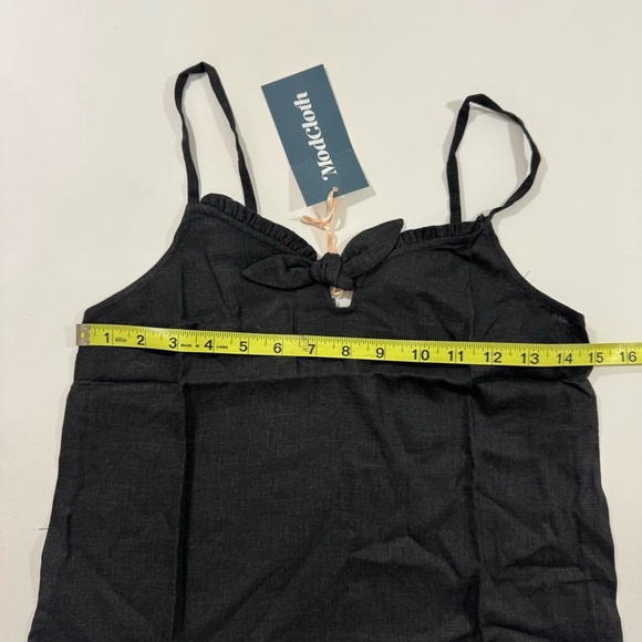 New ModCloth Spruced Up Summer Sleeveless Tank Top Black - Picture 7 of 7